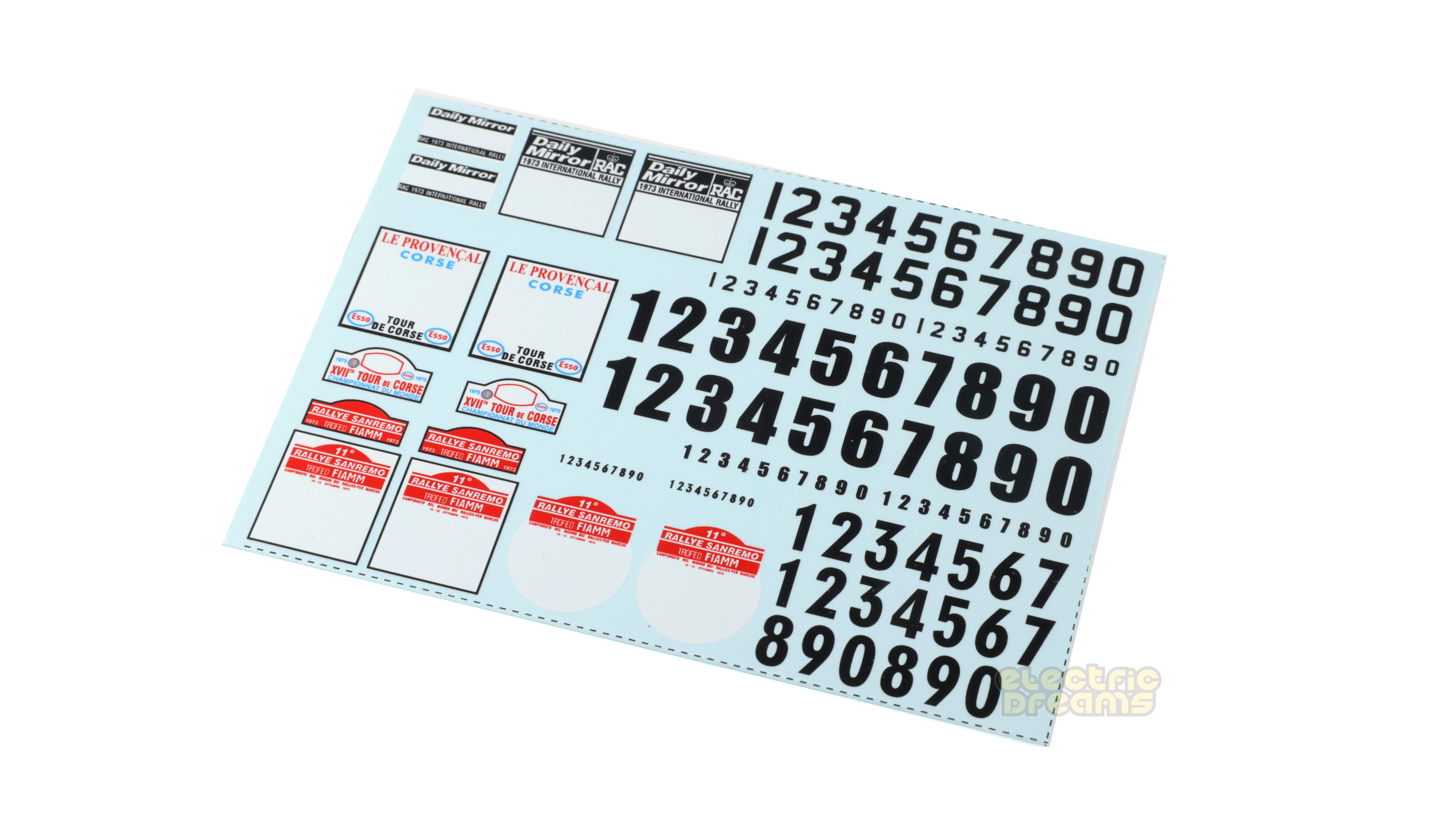 Team Slot P00015 - Decal Sheet - Classic Rally Plates